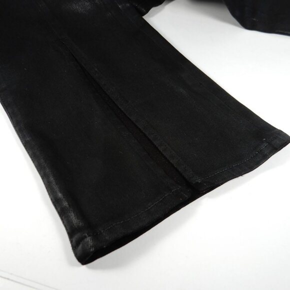 Derek Lamb 10 Crosby Lucia High Rise Split Hem JEANS 24 Coated Black NEW $285 - Picture 13 of 14